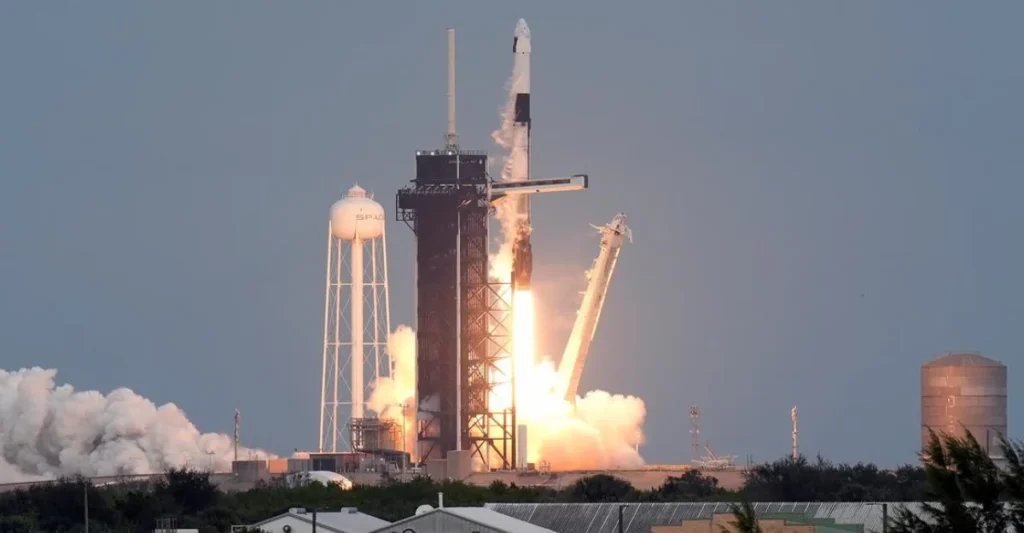 Axiom mission used a SpaceX Falcon 9 rocket launched from Cape Canaveral.