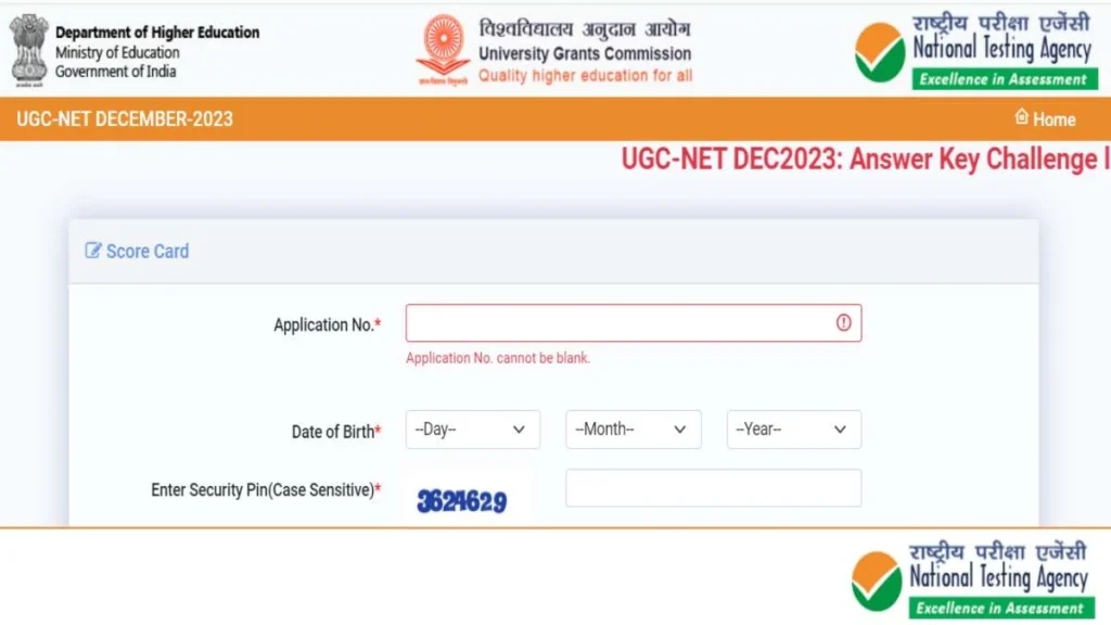 Direct Link to UGC NET Result and Score Card